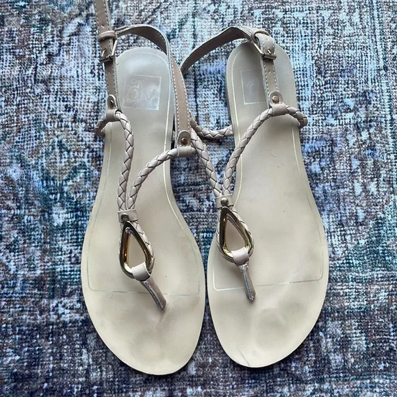 Dolce Vita Braided Thong Sandals Women’s 9 | Slingback Flat Neutral - Picture 3 of 4
